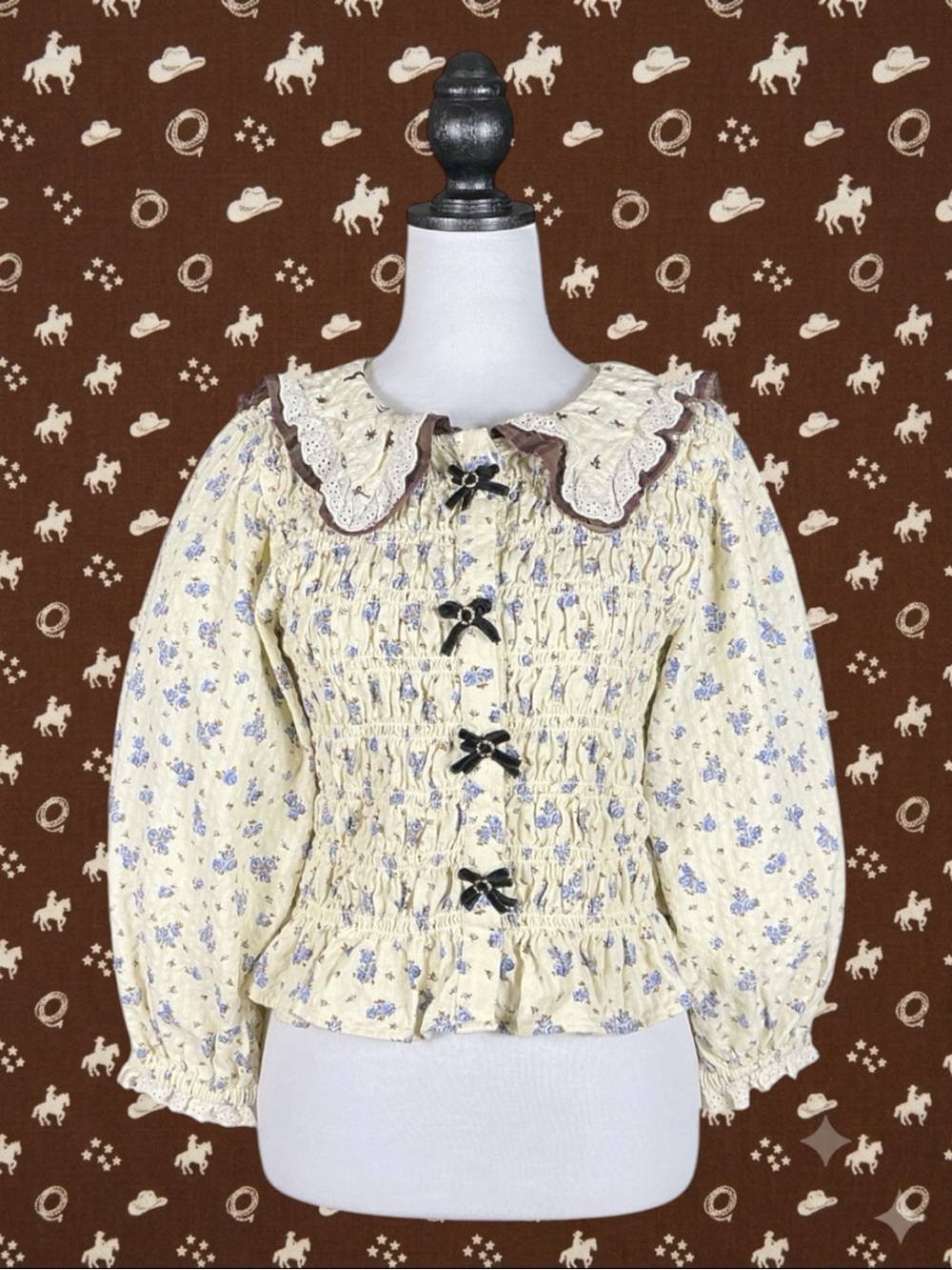 Urban Outfitters Kimchi Blue Coquette Cottagecore Grandmacore Western Top L